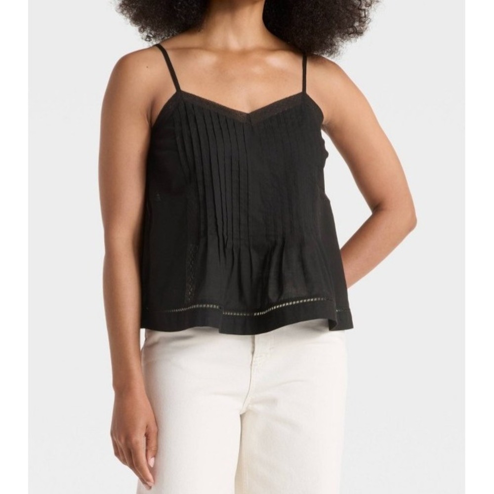 NWT Universal Thread Women's Size L black Tank Top lace Cami size L